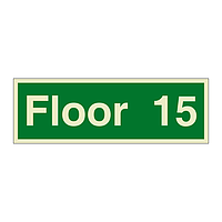 Floor 15 sign