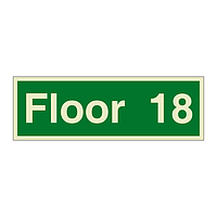 Floor 18 sign