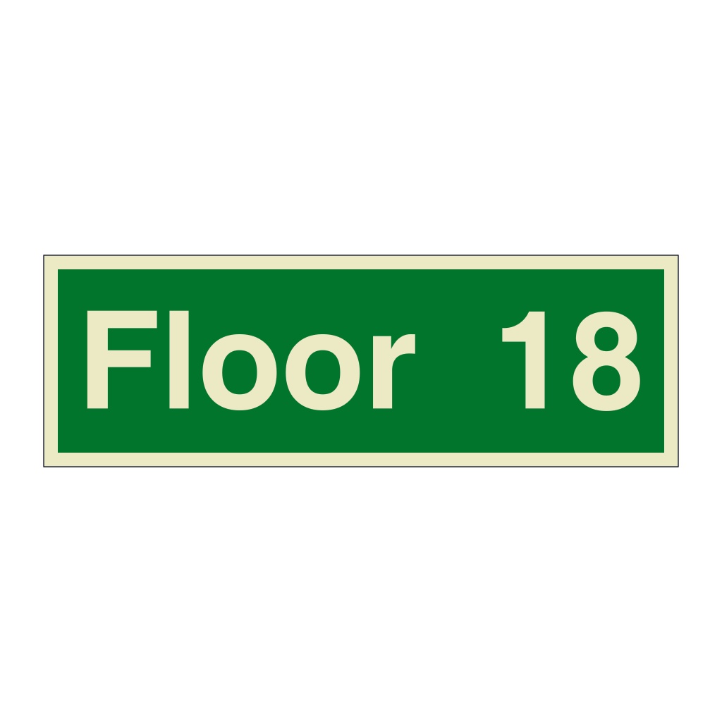 Floor 18 sign