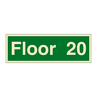Floor 20 sign