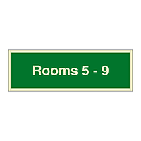 Rooms 5 - 9 sign