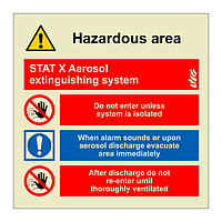 Stat X Aerosol extinguishing system (Marine Sign)