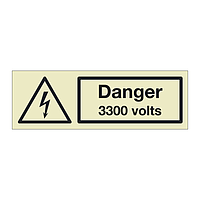 Danger 3300 volts (Marine Sign)