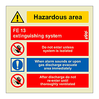 FE 13 extinguishing system (Marine Sign)