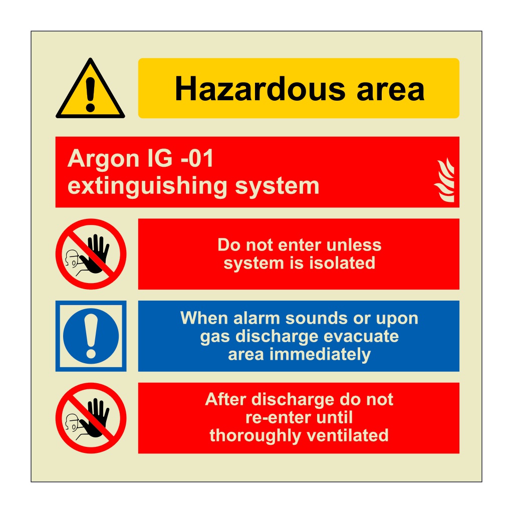 Argon IG -01 extinguishing system (Marine Sign)