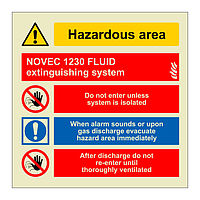 Novec 1230 Fluid extinguishing system (Marine Sign)