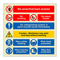 CO2 extinguishing system (Marine Sign)