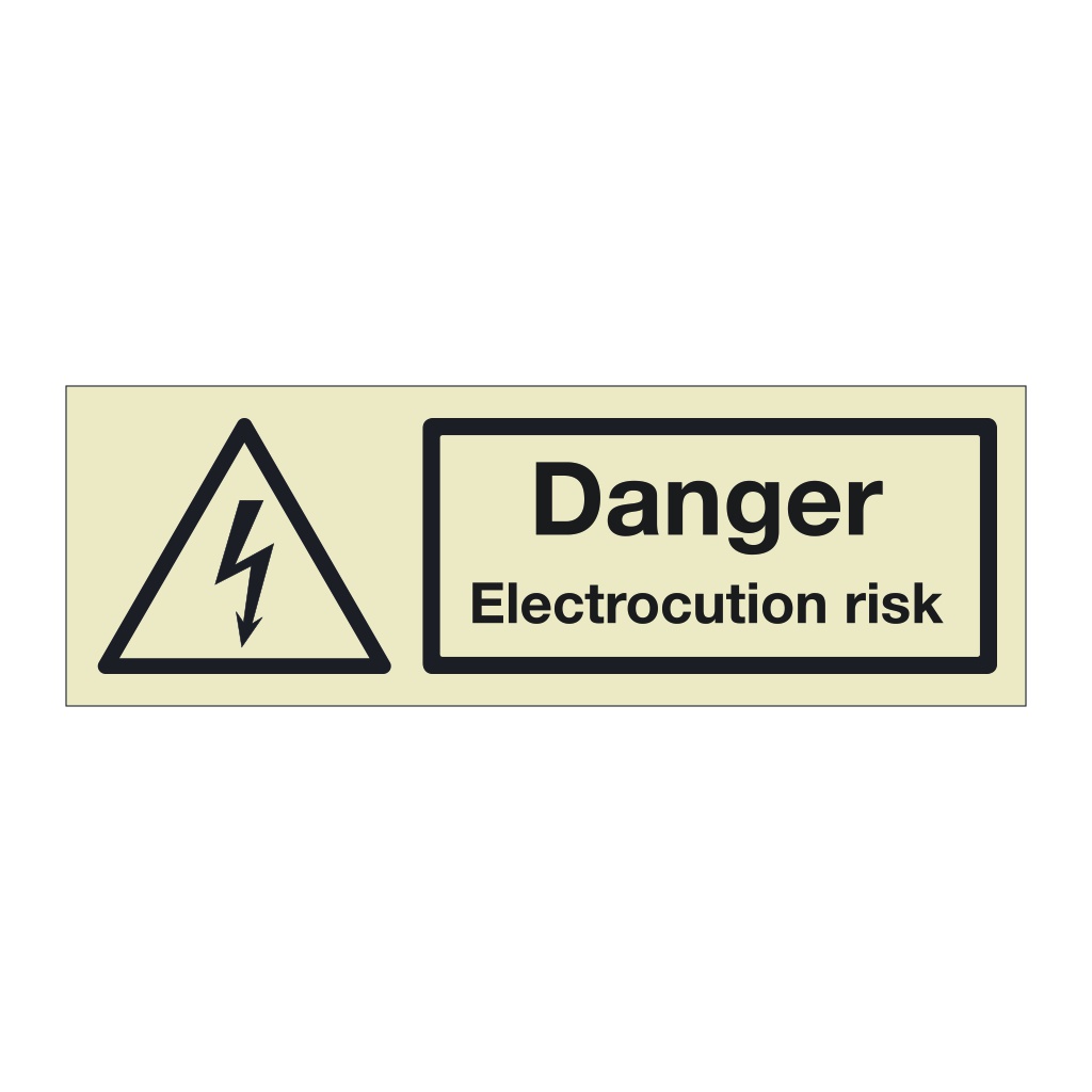 Danger Electrocution risk (Marine Sign)