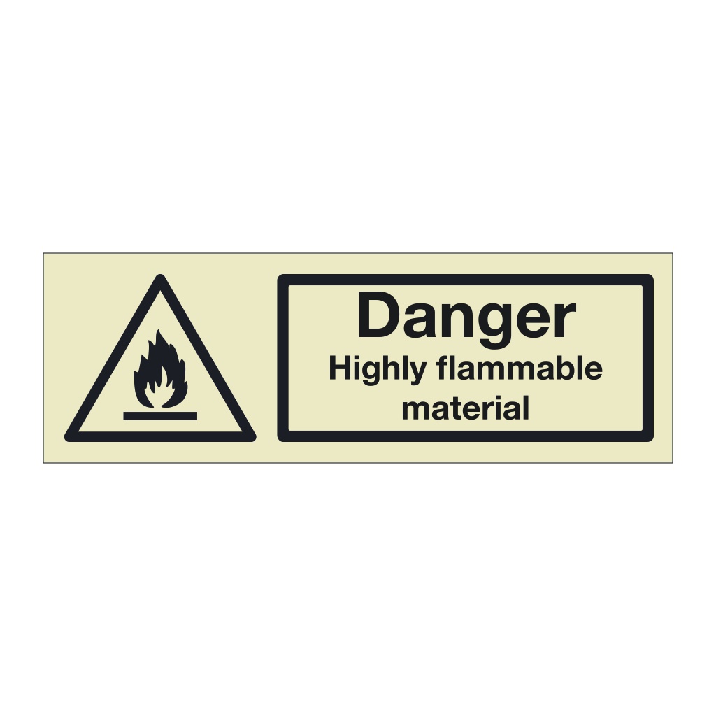 Danger Highly flammable material (Marine Sign)