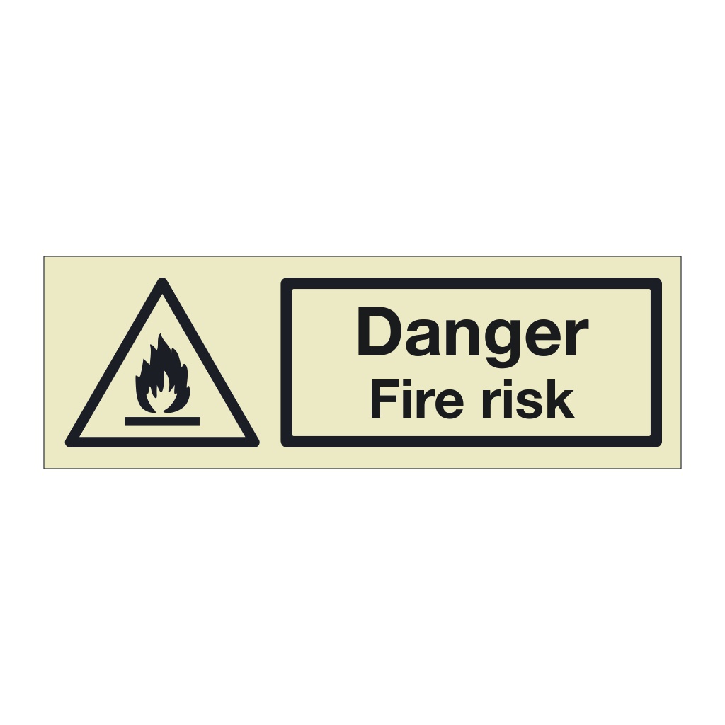 Danger Fire risk (Marine Sign) | British Safety Signs