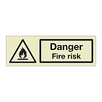 Danger Fire risk (Marine Sign)