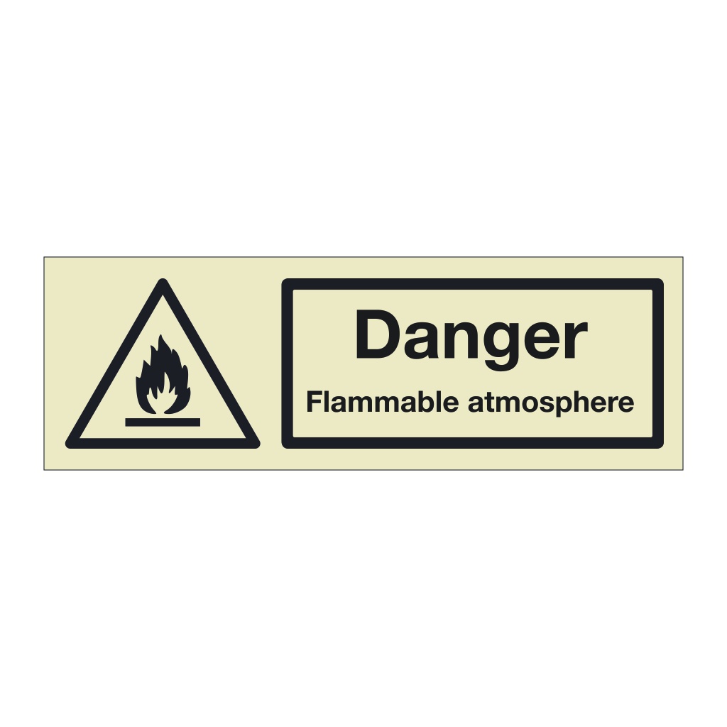 Danger Flammable atmosphere (Marine Sign)