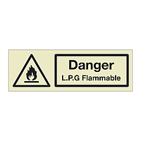 Danger LPG flammable (Marine Sign)