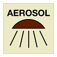 Space or group of spaces protected by Aerosol fire extinguishing system (Marine Sign)