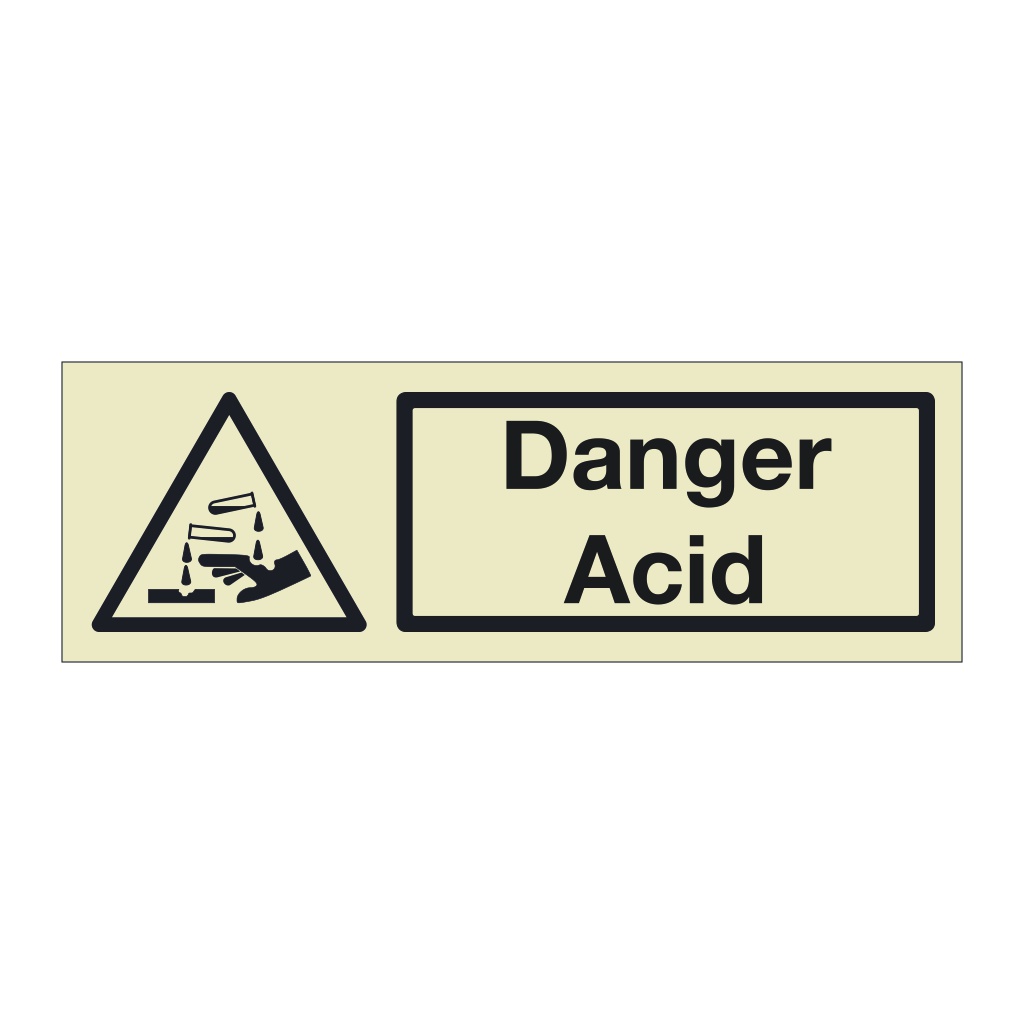 Danger Acid (Marine Sign)