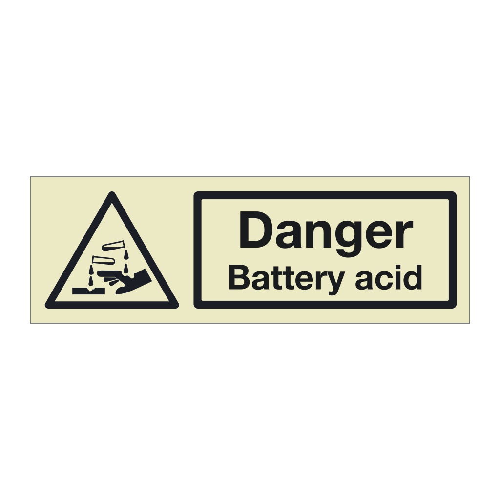 Danger Battery acid (Marine Sign)