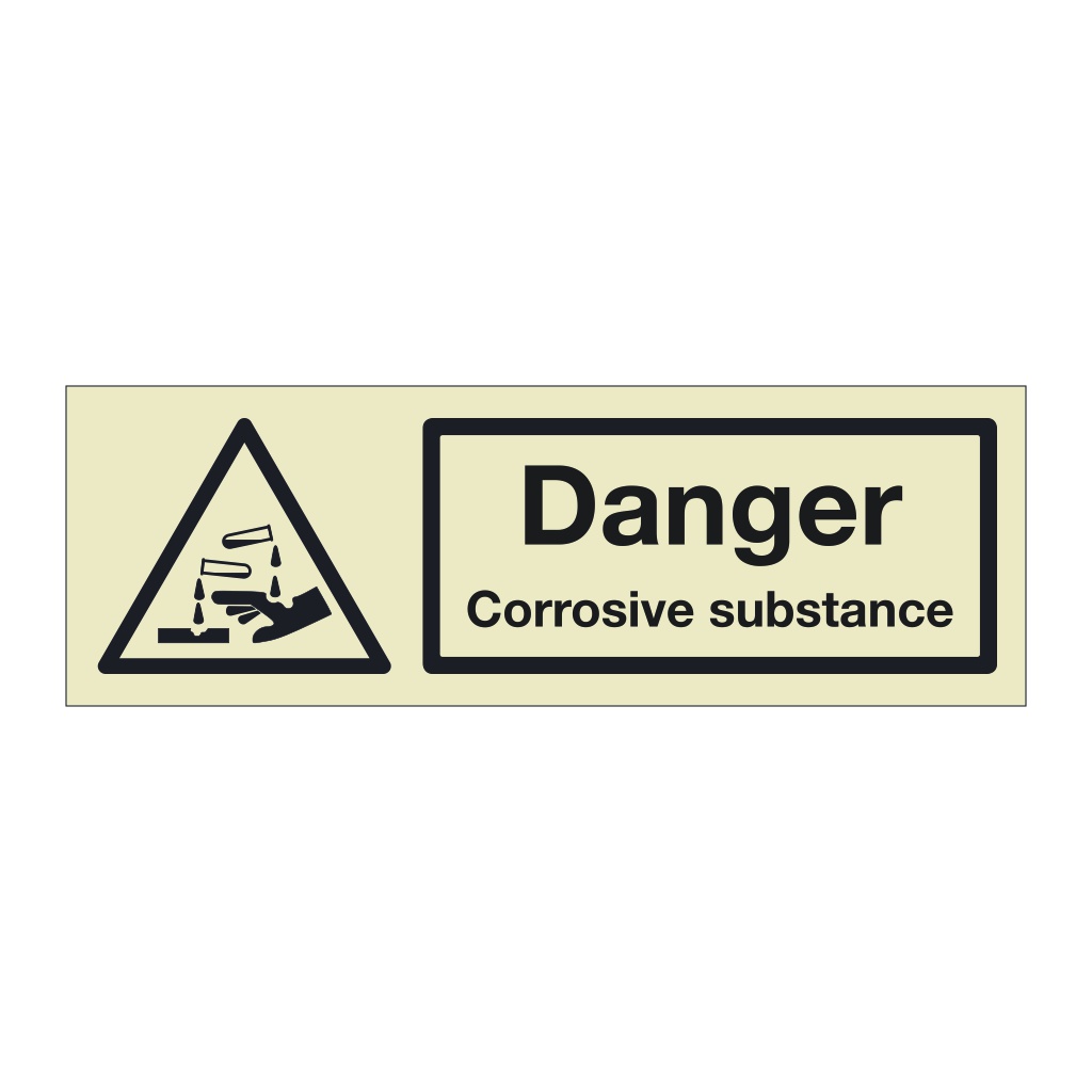 Danger Corrosive substance (Marine Sign)