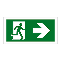 Running man with arrow right (LLL Marine Sign)