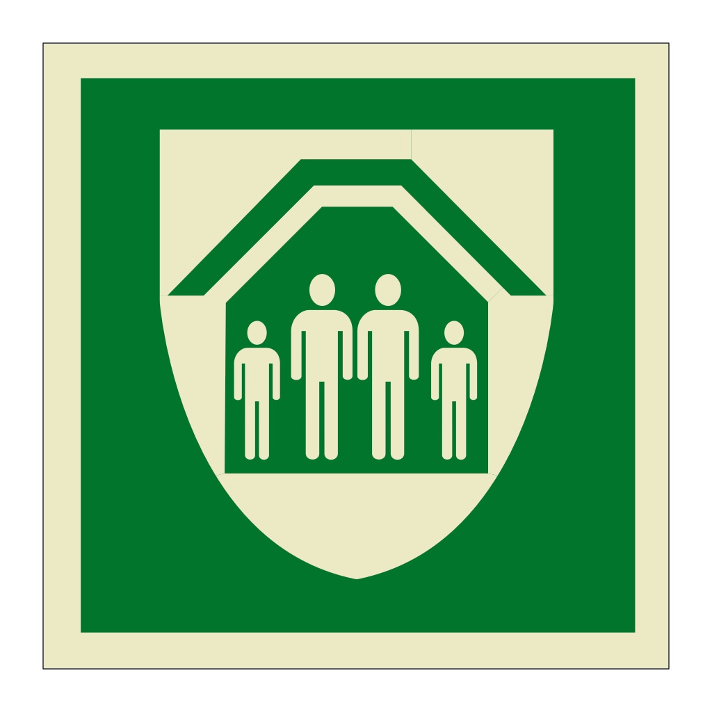 Protection shelter symbol (Marine Sign)