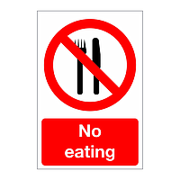 No eating sign