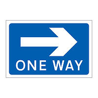 One way arrow right sign