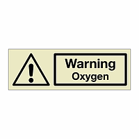 Warning Oxygen (Marine Sign)