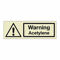 Warning Acetylene (Marine Sign)