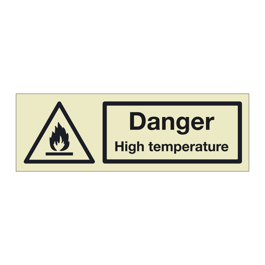 Danger High temperature (Marine Sign)