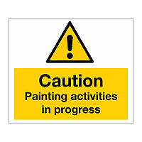 Caution Painting activities in progress sign