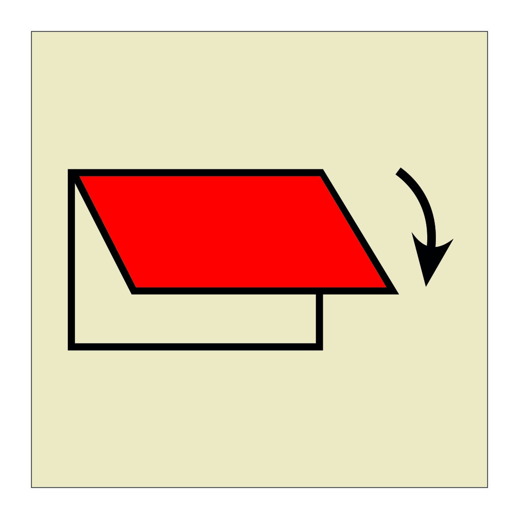 Closing appliance for exterior ventilation inlet or outlet (Marine Sign)