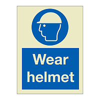 Wear helmet (Marine Sign)