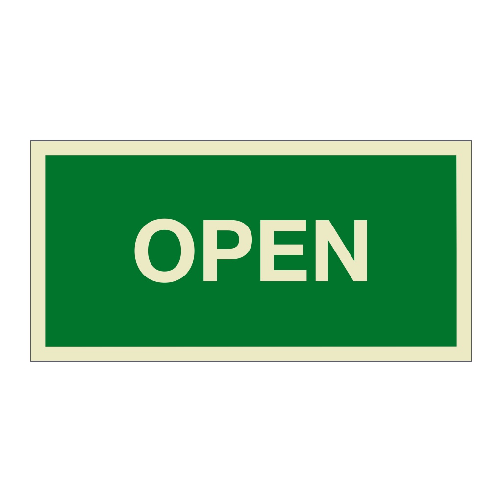Open (Marine Sign)