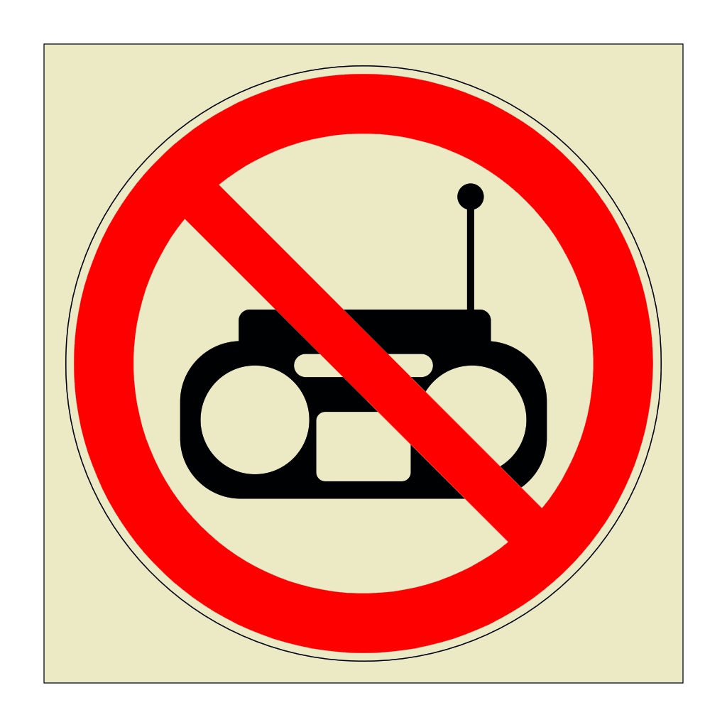 No radios symbol (Marine Sign)