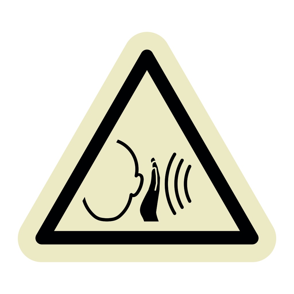 Sudden loud noise symbol sign (Marine Sign)