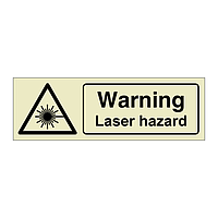 Warning Laser hazard sign