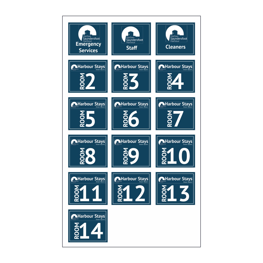 Ocean Square Harbour stays Sheet of 14 stickers