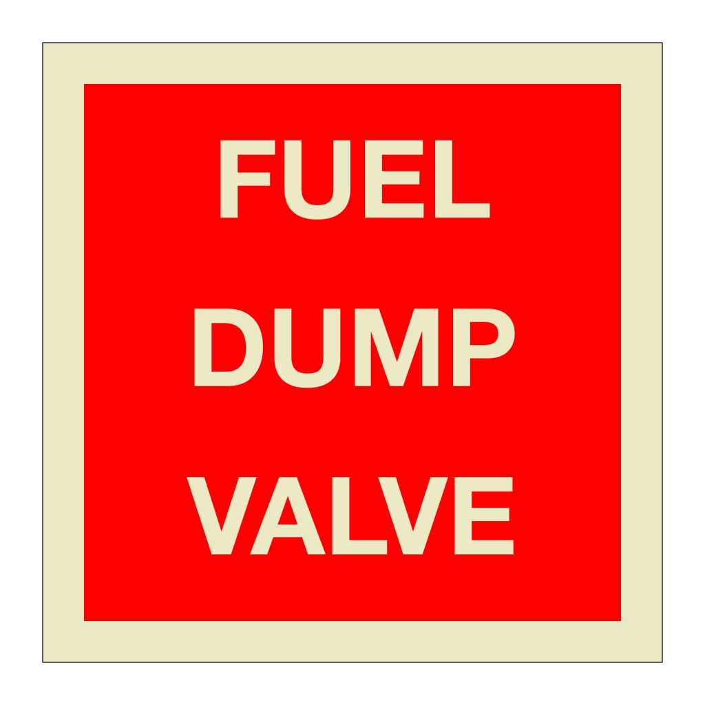 Fuel dump valve (Marine Sign) | British Safety Signs