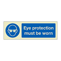Eye protection must be worn (Marine Sign)