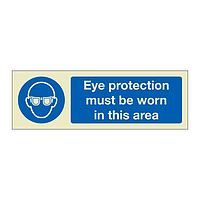 Eye protection must be worn in this area (Marine Sign)