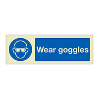 Wear goggles (Marine Sign)