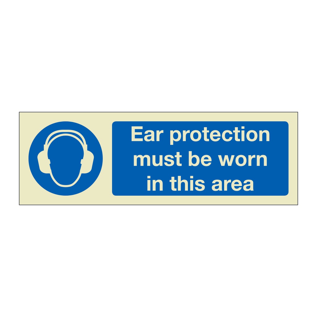 Ear protection must be worn in this area (Marine Sign)