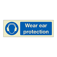 Wear ear protection (Marine Sign)