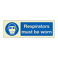 Respirators must be worn (Marine Sign)