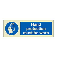 Hand protection must be worn (Marine Sign)