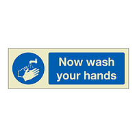 Now wash your hands (Marine Sign)