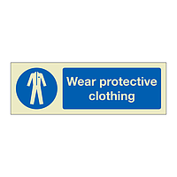 Wear protective clothing (Marine Sign)