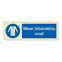 Wear laboratory coat (Marine Sign)