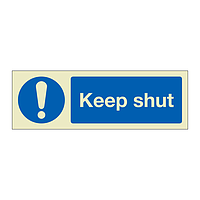 Keep shut (Marine Sign)