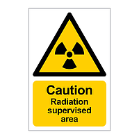 Caution Radiation supervised area sign