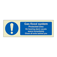 Gas flood system Protected area (Marine Sign)